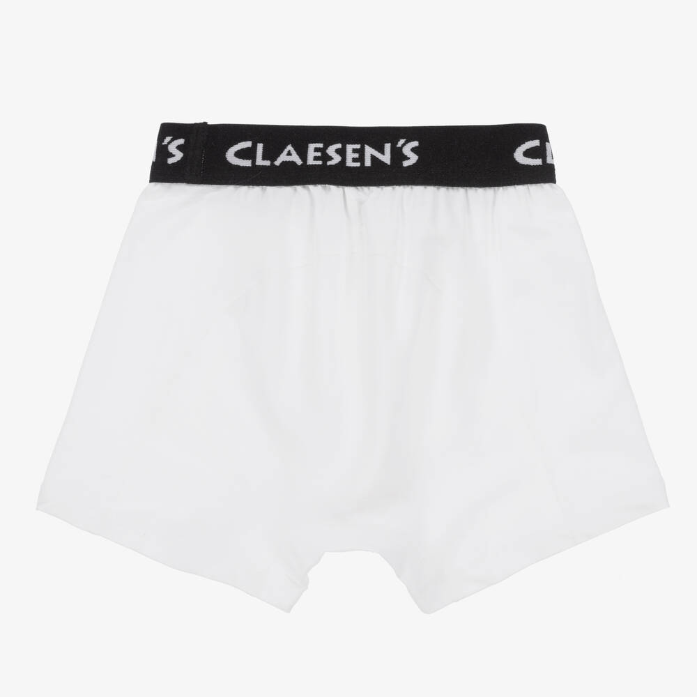 Claesen's - Boys White Cotton Boxers (2 Pack)