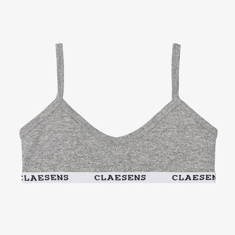 Claesen's - Soutien-gorge gris en jersey de coton fille | Childrensalon