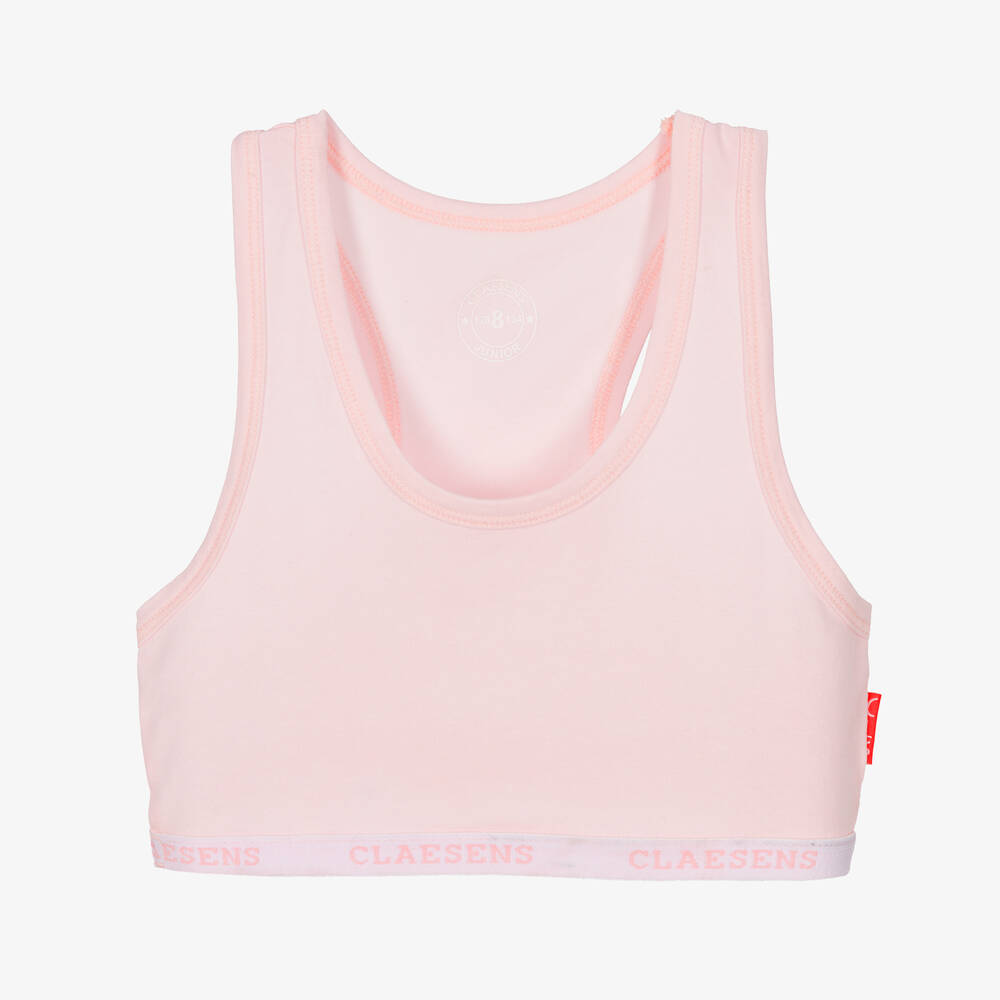 Claesen's - Girls Pink Cotton Bra Top | Childrensalon