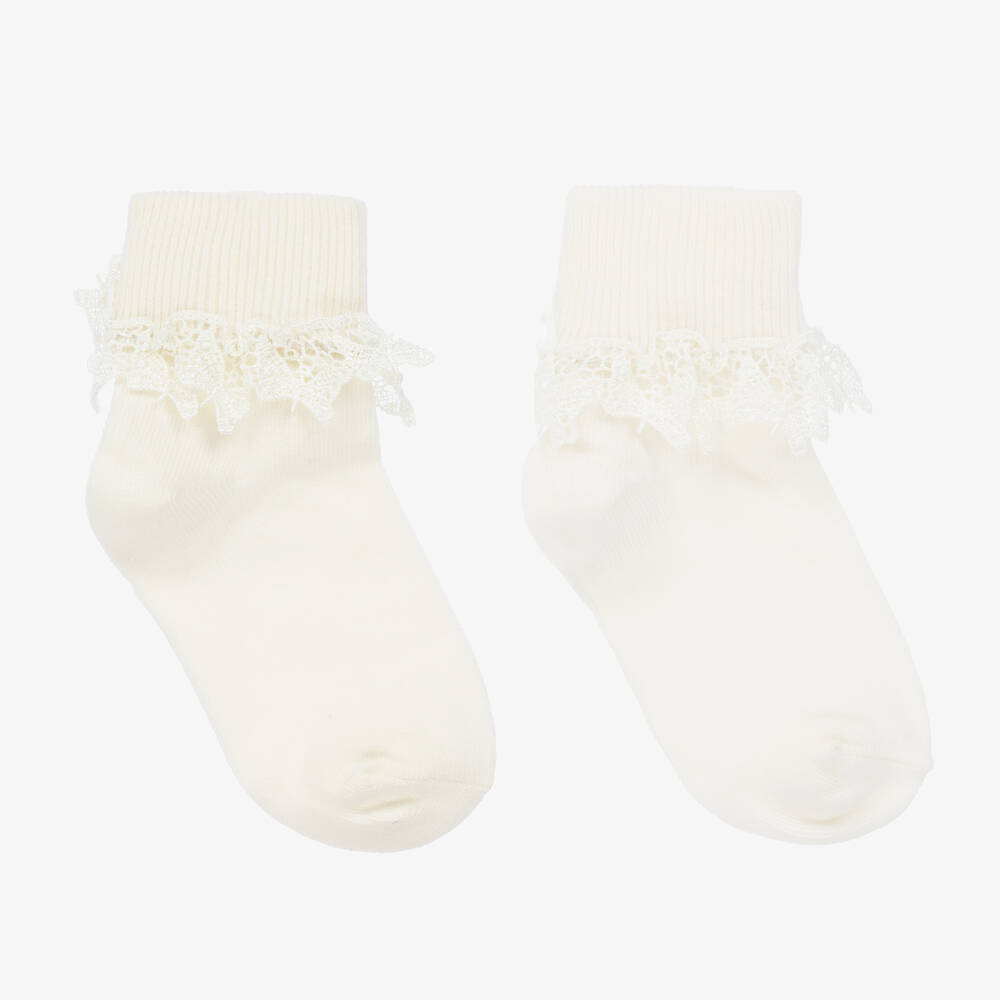 Country Babies' Girls Ivory Cotton Socks