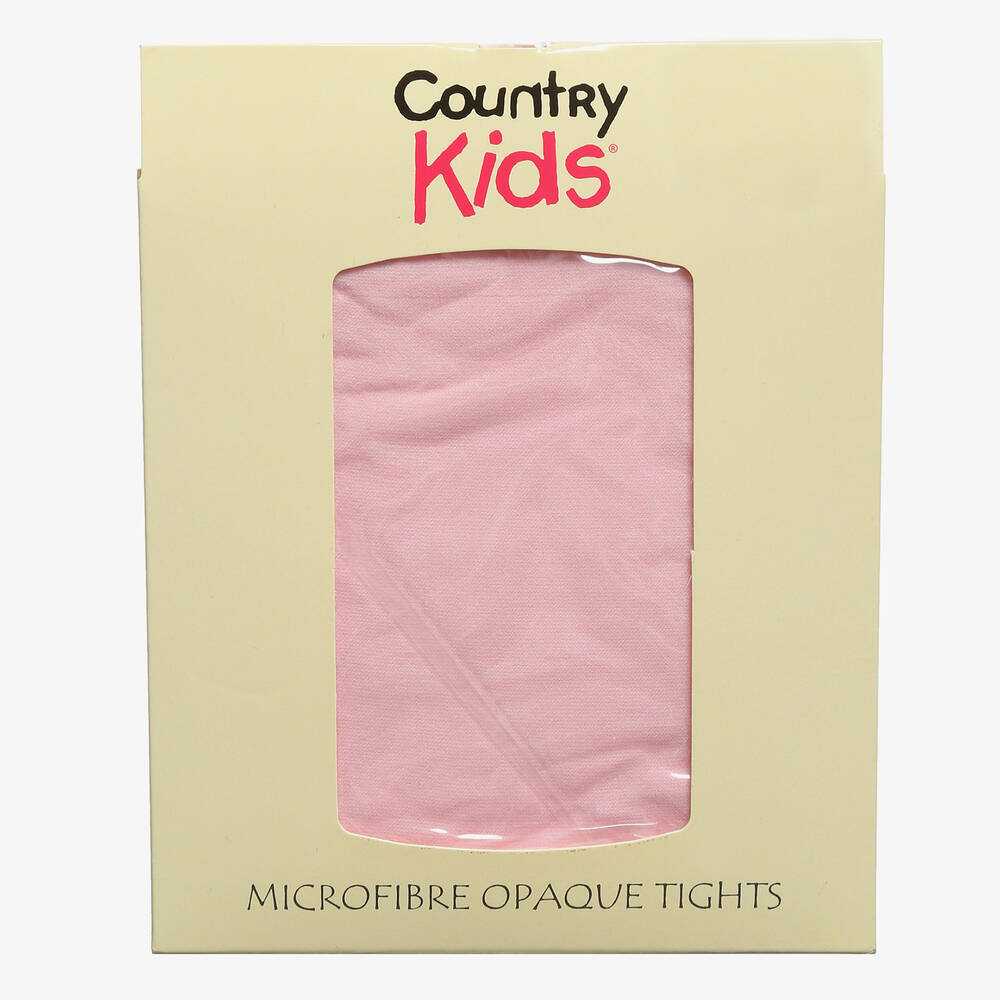Country Kids - Girls Pink Microfibre Opaque Tights