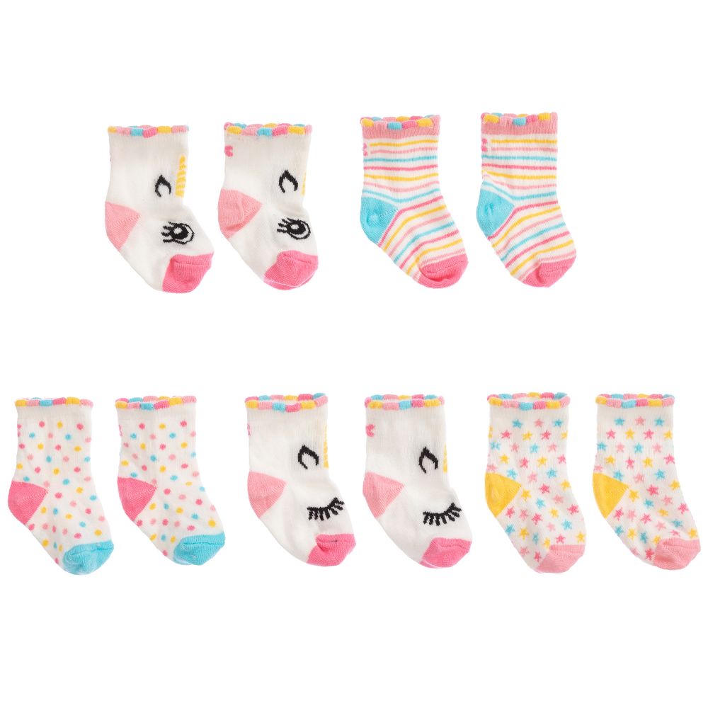 Cucamelon - Cotton Unicorn Socks (5 Pairs) | Childrensalon