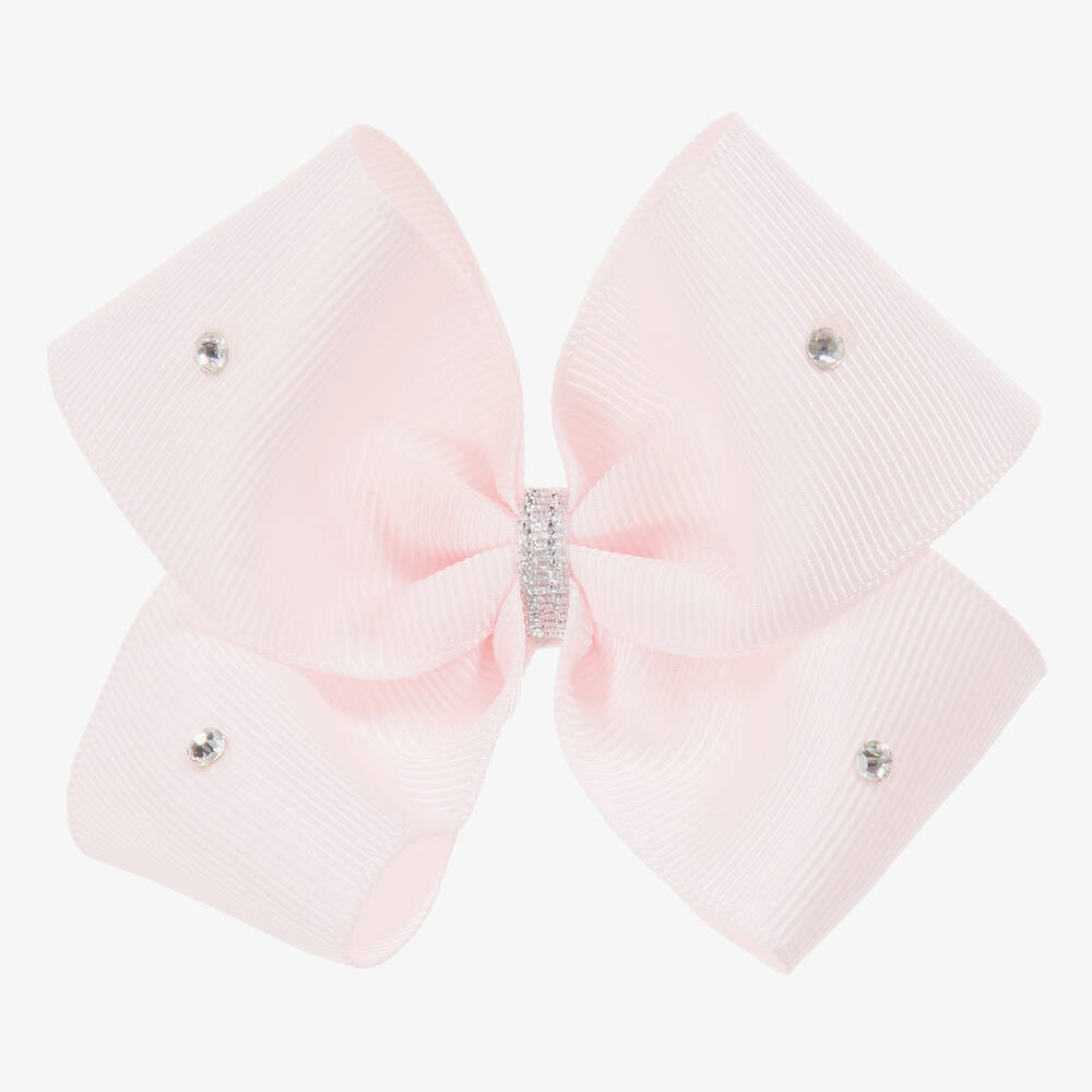 Cute Cute - Barrette à nœud rose clair (10 cm) | Childrensalon