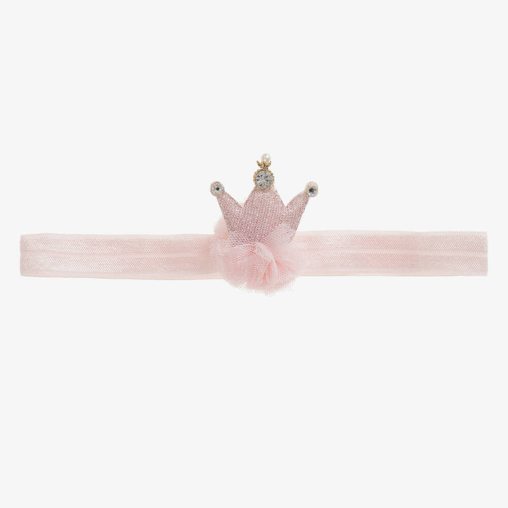 Cute Cute - Розовая повязка на голову с короной | Childrensalon