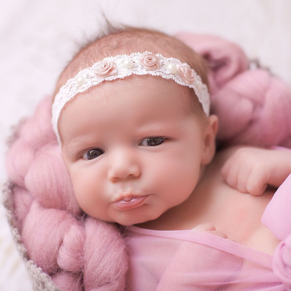 Cute Cute - Pink Rose & Pearl Headband | Childrensalon