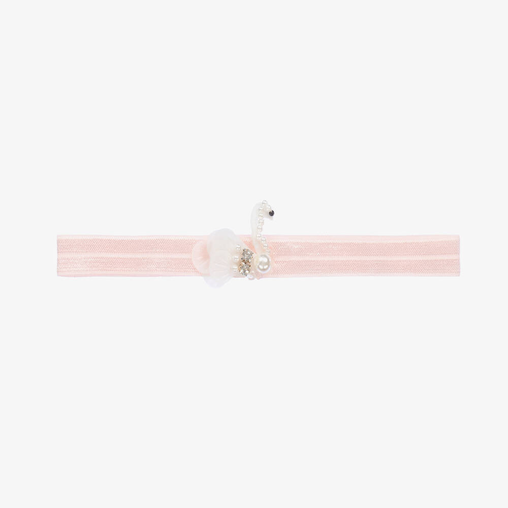 Cute Cute - Белая повязка на голову с лебедем | Childrensalon