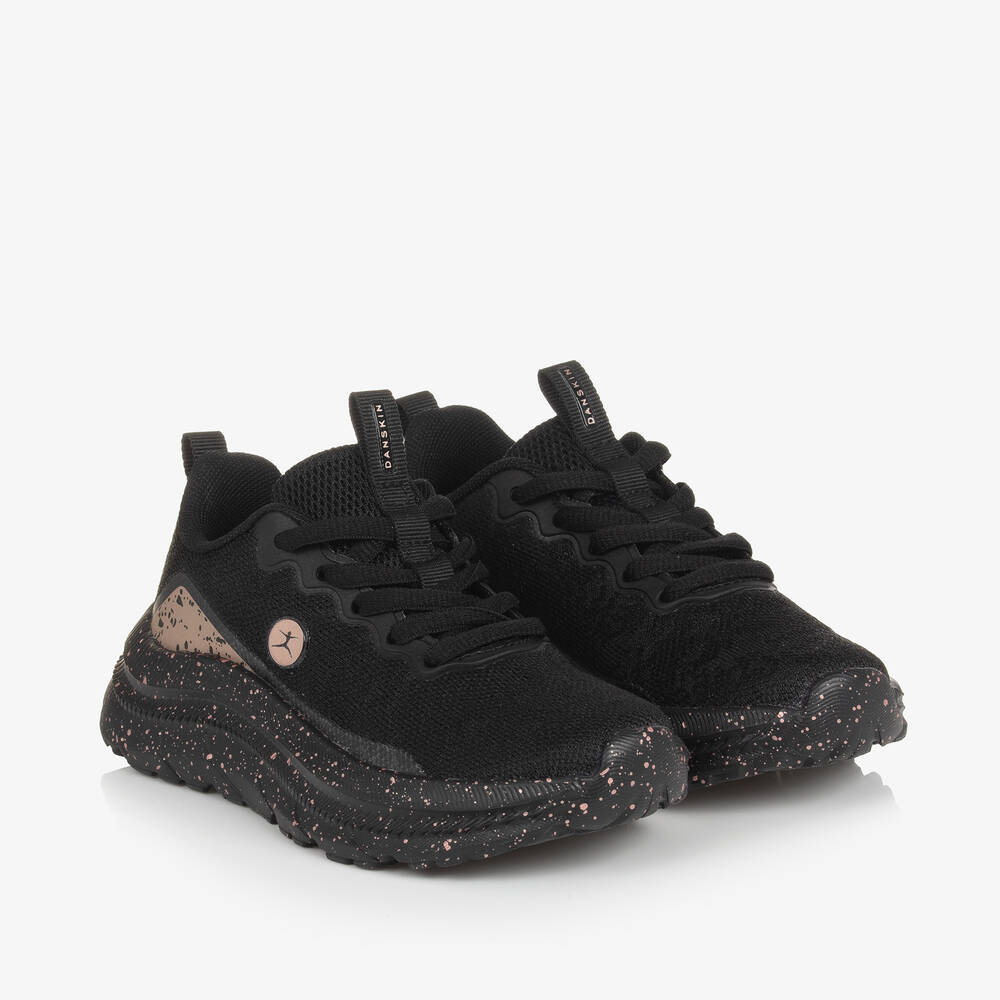 Danskin - Girls Black Mesh Lace-Up Trainers | Childrensalon