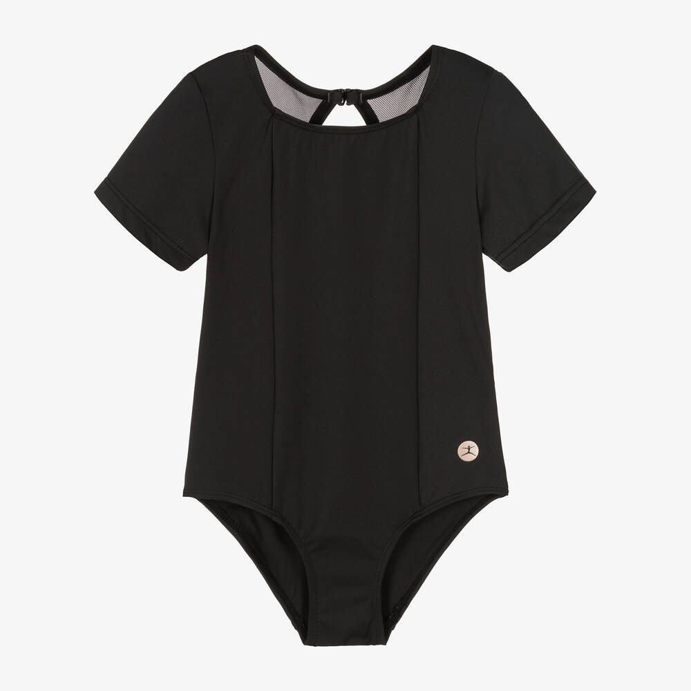 Danskin - Girls Black Mesh Leotard | Childrensalon