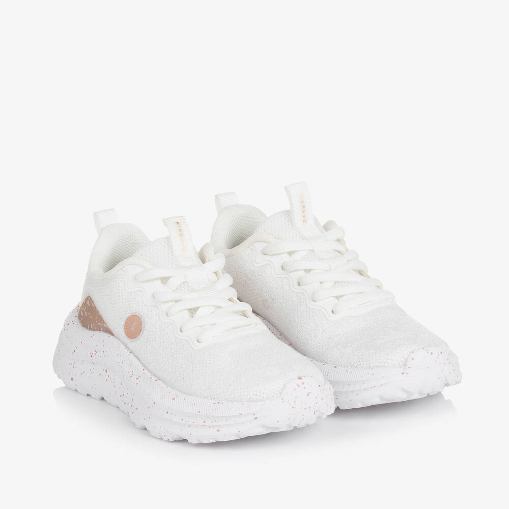 Danskin - Girls White Mesh Lace-Up Trainers | Childrensalon