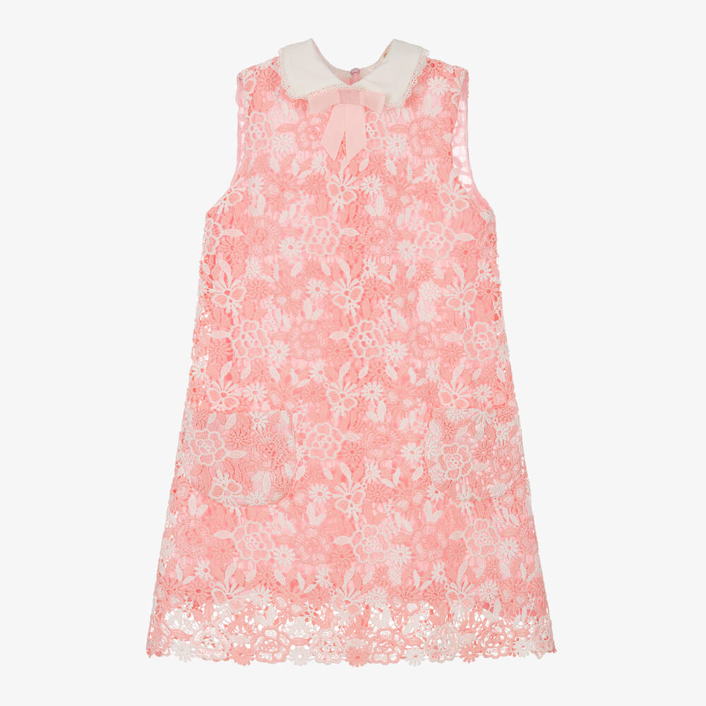 David Charles - Розовое кружевное платье для девочек | Childrensalon