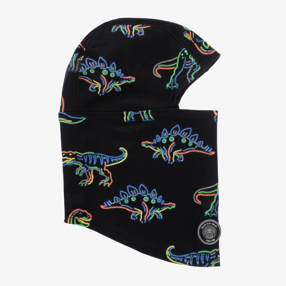 Deux par Deux - Boys Blue Jersey Dinosaur Balaclava | Childrensalon