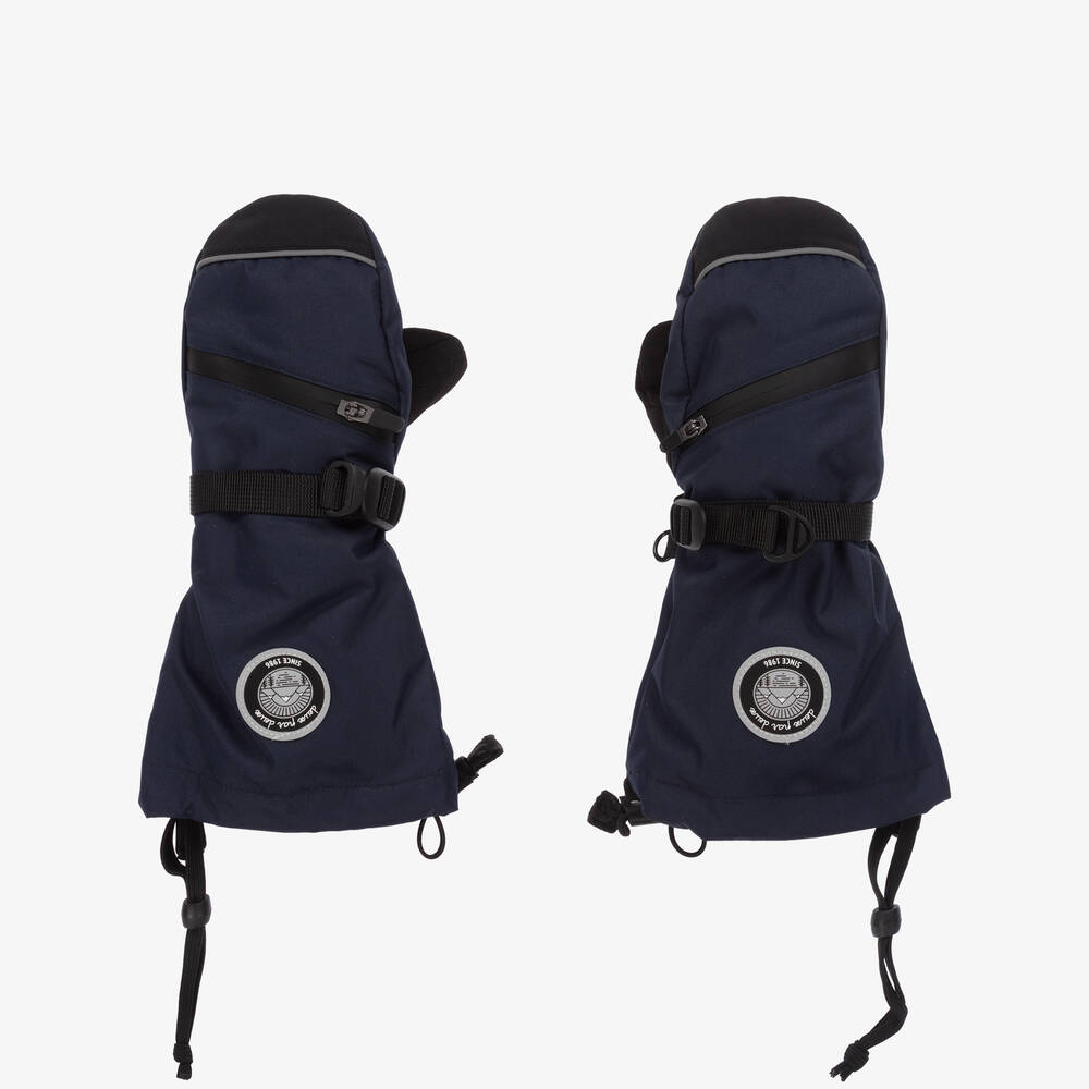 Deux par Deux - Navy Blue Ski Mittens | Childrensalon