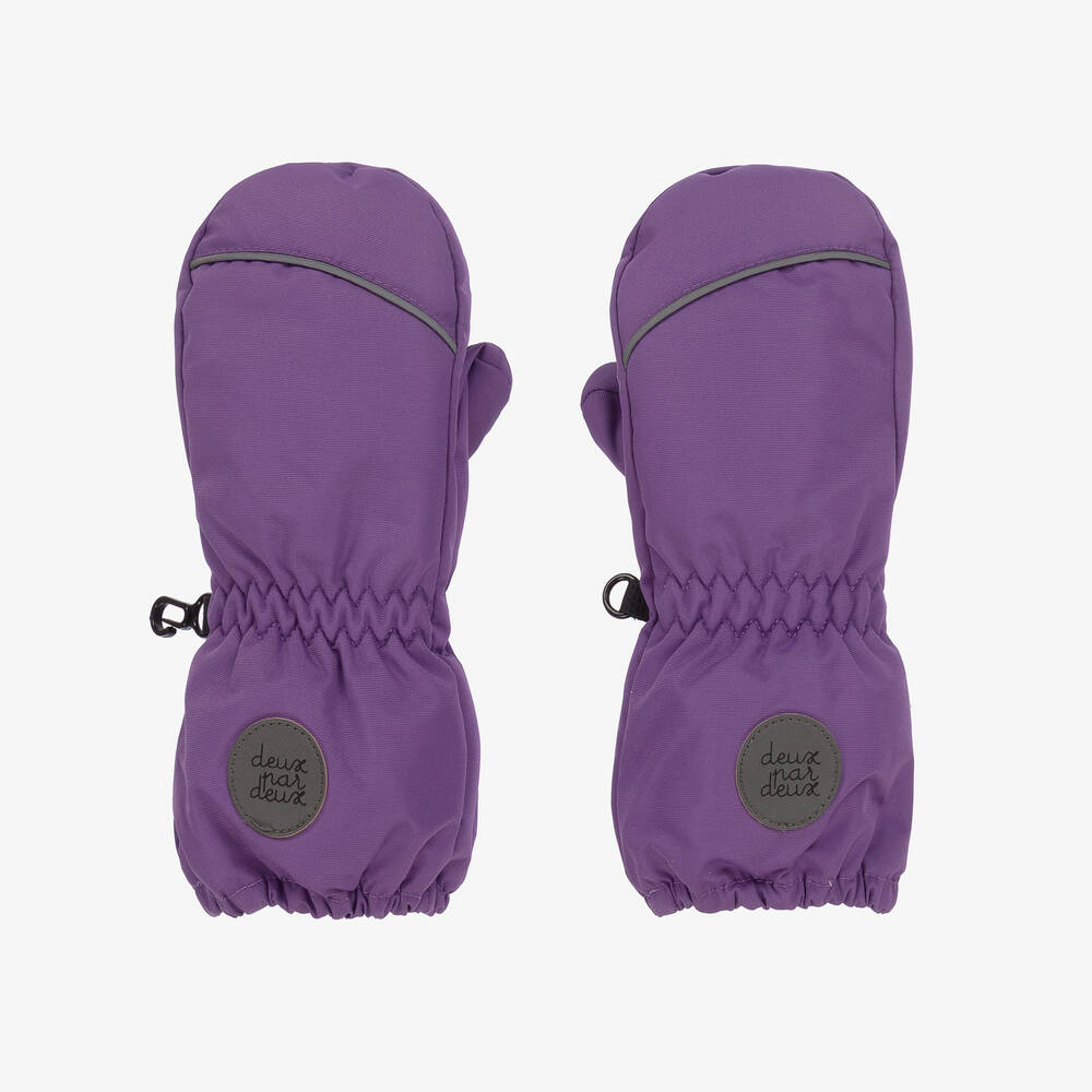 Deux par Deux - Moufles de ski violettes | Childrensalon