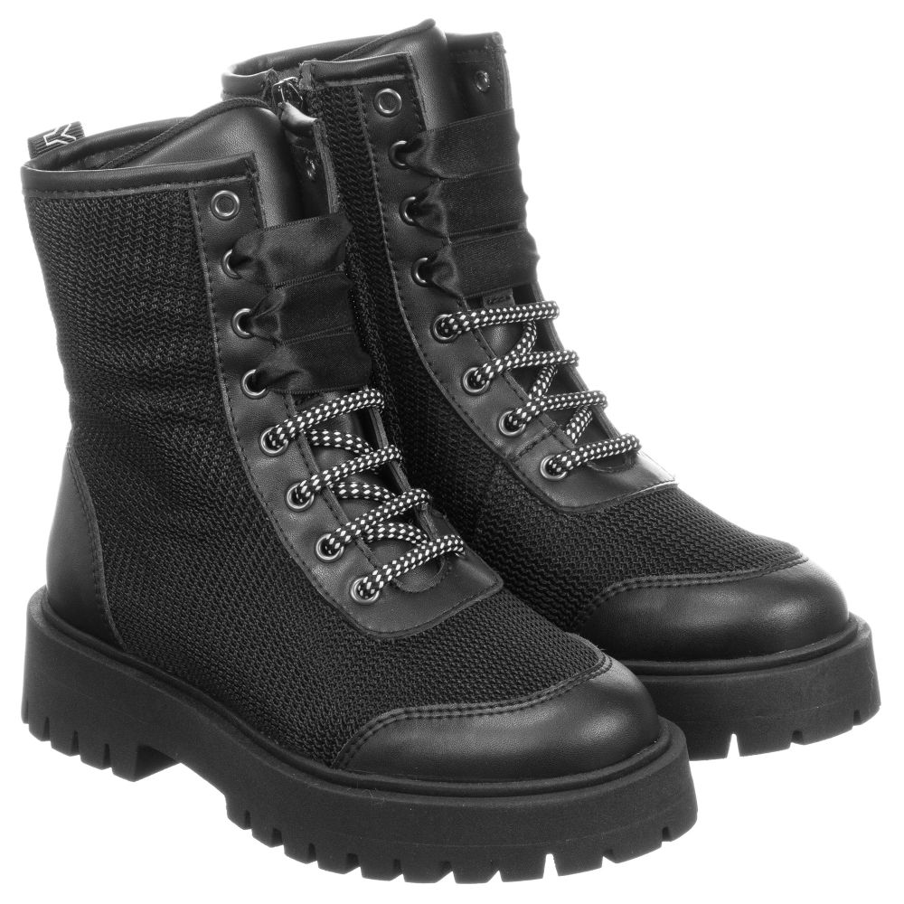 black laces boots