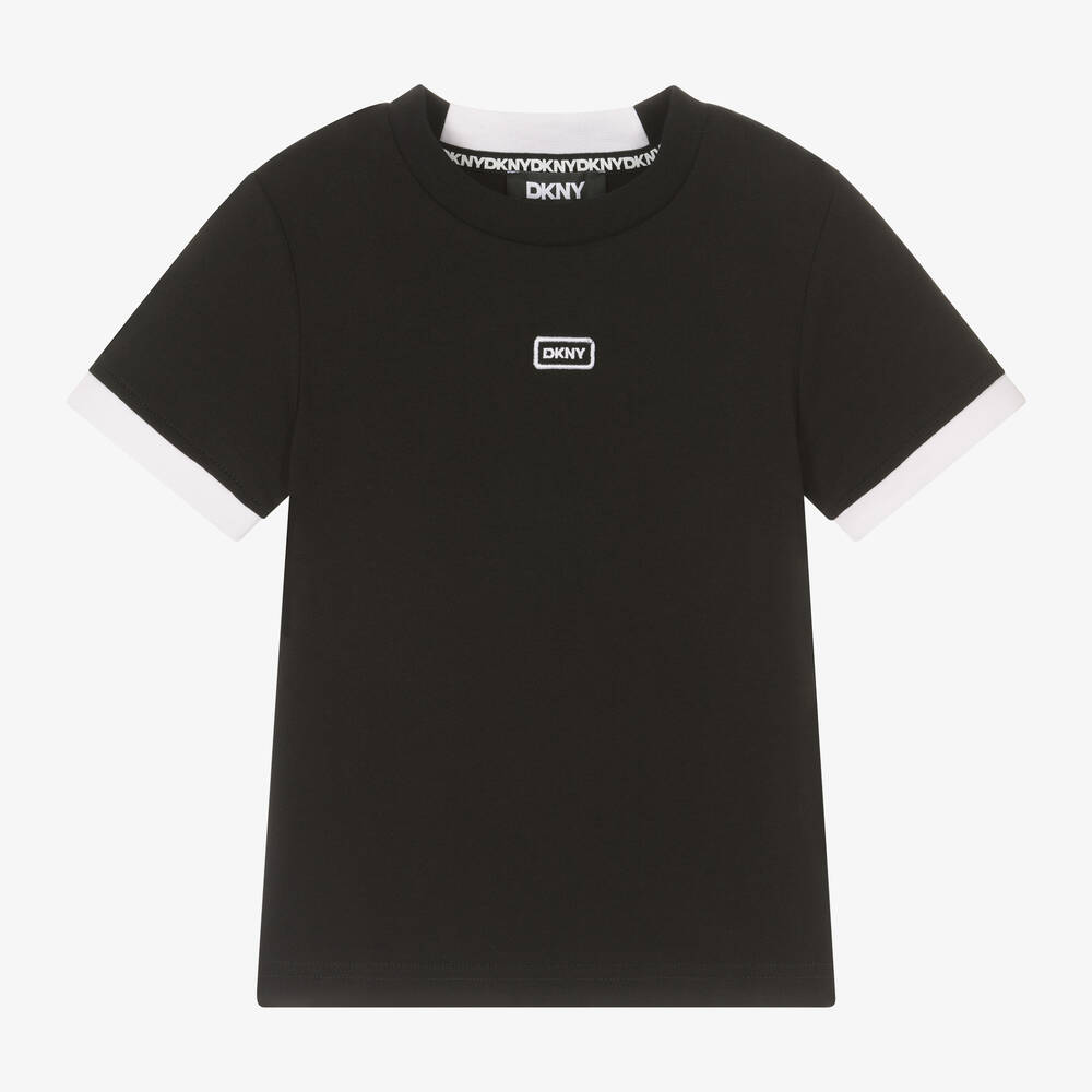 DKNY - Black Organic Cotton T-Shirt | Childrensalon