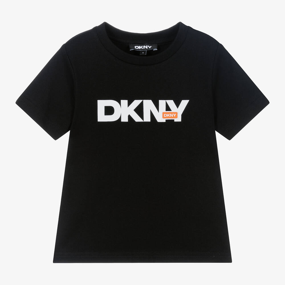 DKNY - Black Organic Cotton T-Shirt | Childrensalon