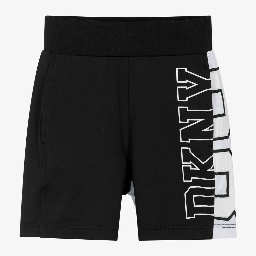 DKNY - Black Varsity Jersey Shorts | Childrensalon