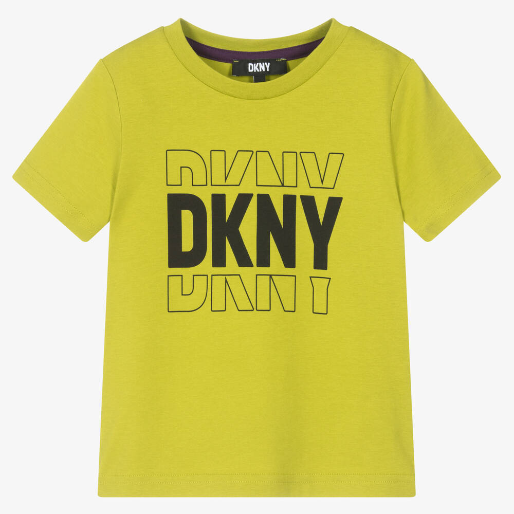 DKNY - Boys Green Cotton T-Shirt | Childrensalon