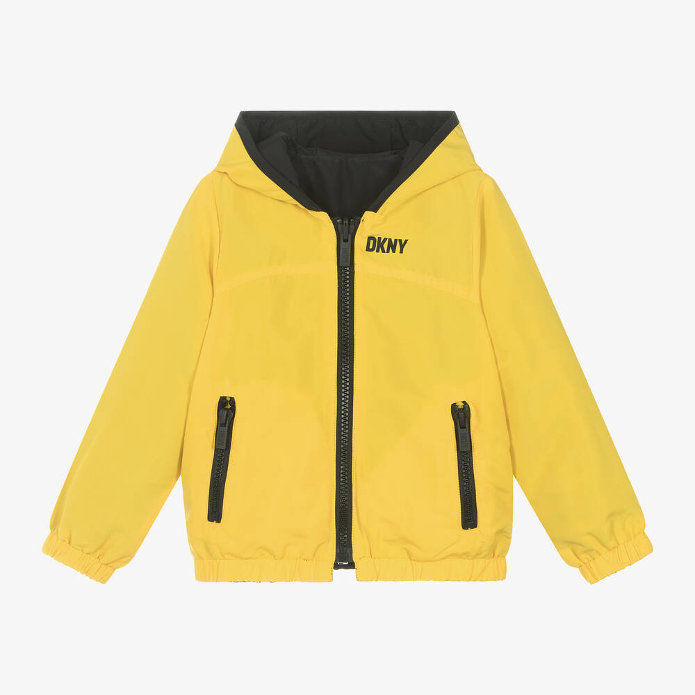DKNY - Boys Yellow & Black Reversible Jacket | Childrensalon