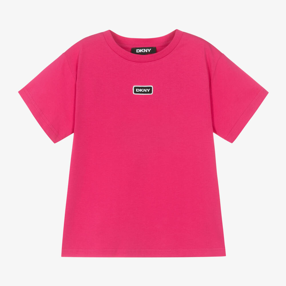 DKNY - Fuchsia Pink Organic Cotton T-Shirt | Childrensalon