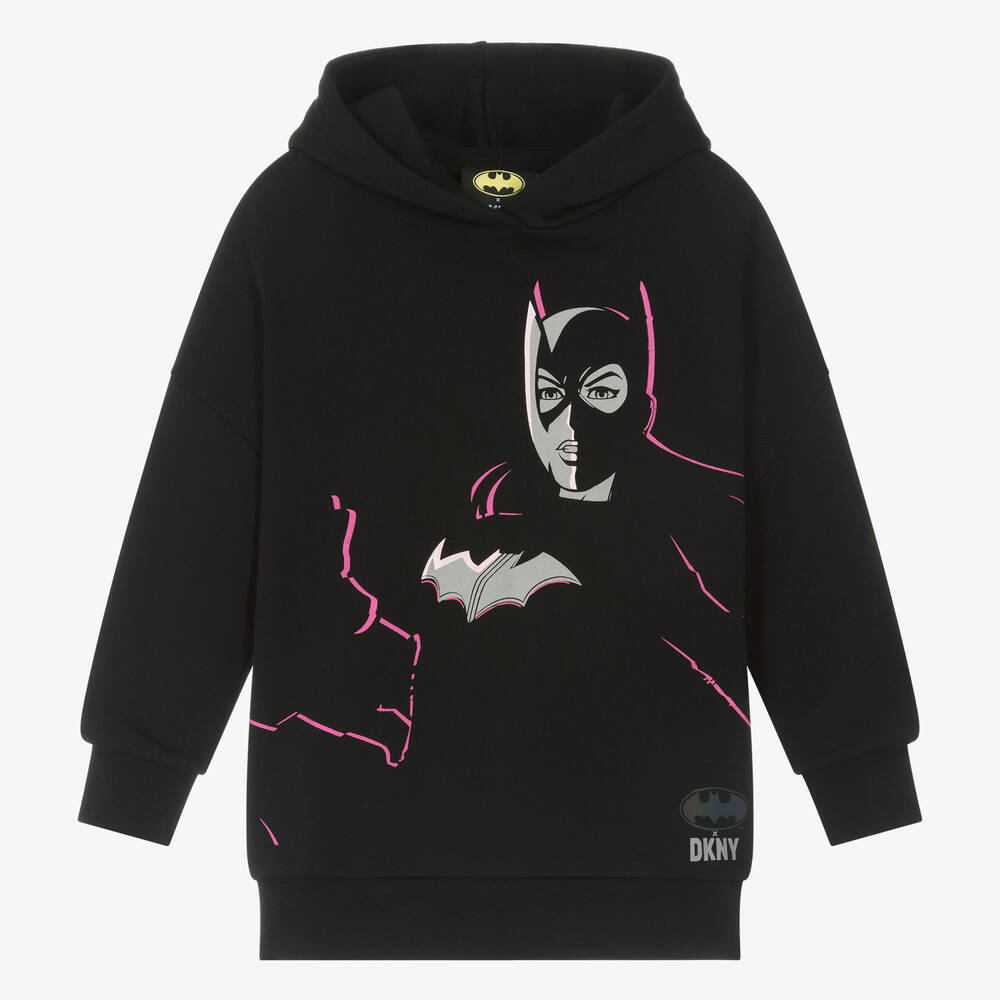Shop Dkny Girls Black Batgirl Sweatshirt Dress