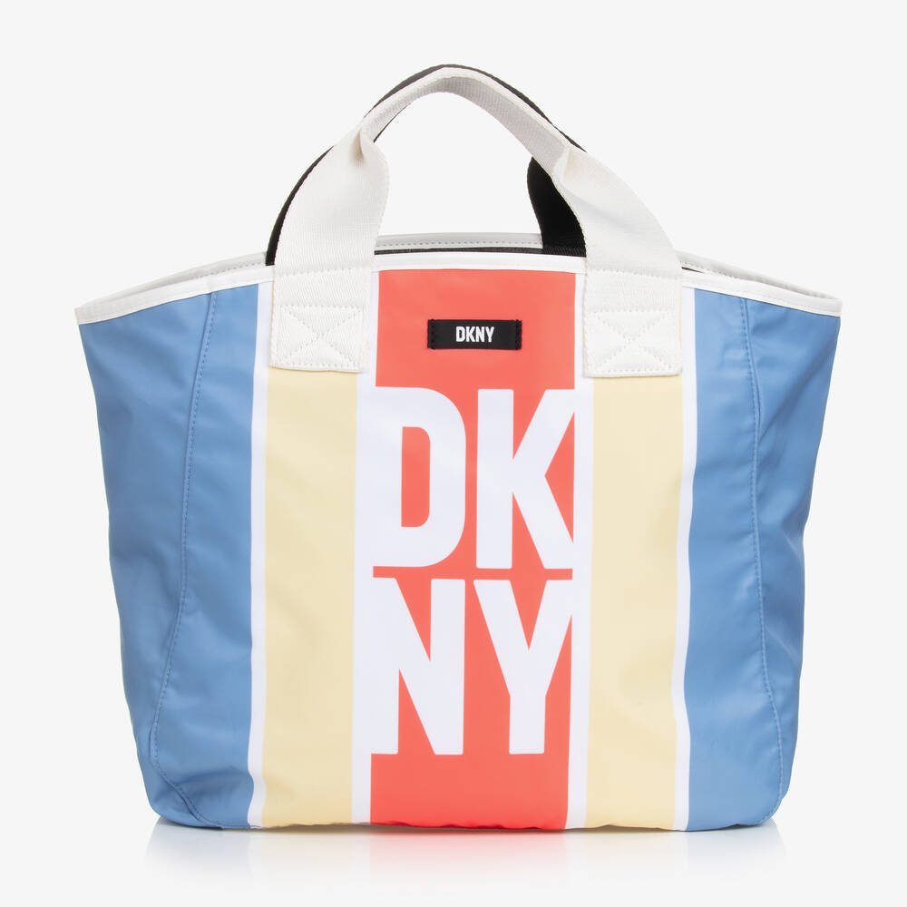 DKNY - حقيبة بوجهين لون أسود وأزرق للبنات (46 سم) | Childrensalon