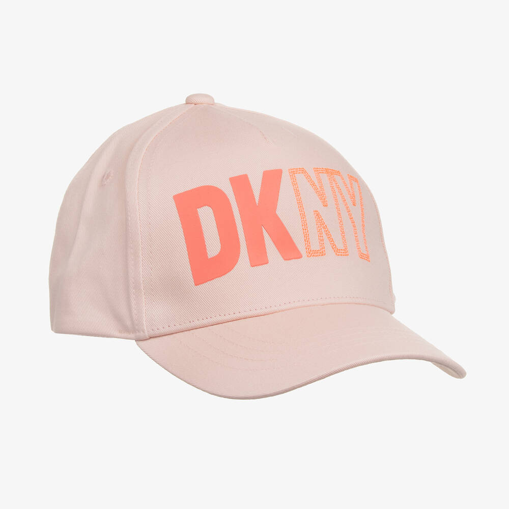 DKNY - Girls Pink Cotton Cap | Childrensalon