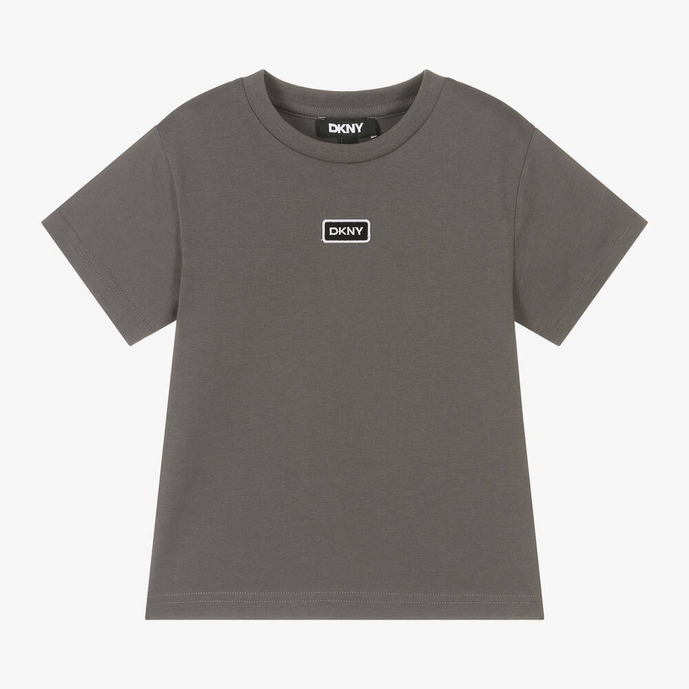 DKNY - Grey Organic Cotton T-Shirt | Childrensalon