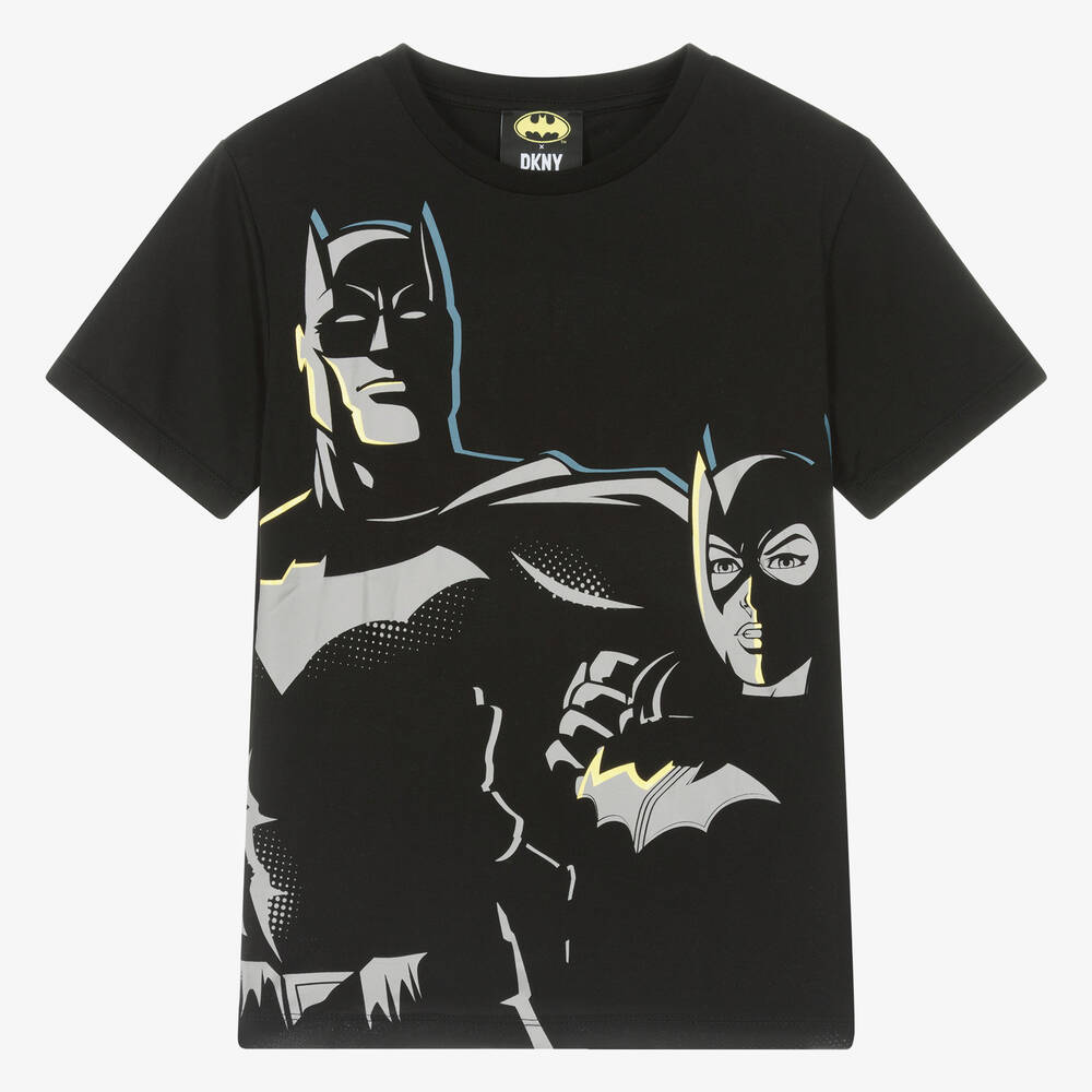 Shop Dkny Teen Boys Black Cotton Batman T-shirt