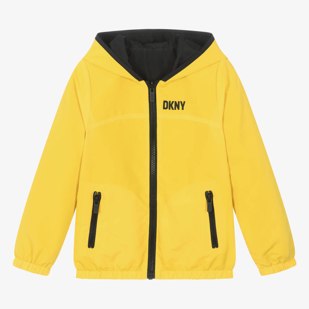 DKNY - Teen Boys Yellow & Black Reversible Jacket | Childrensalon