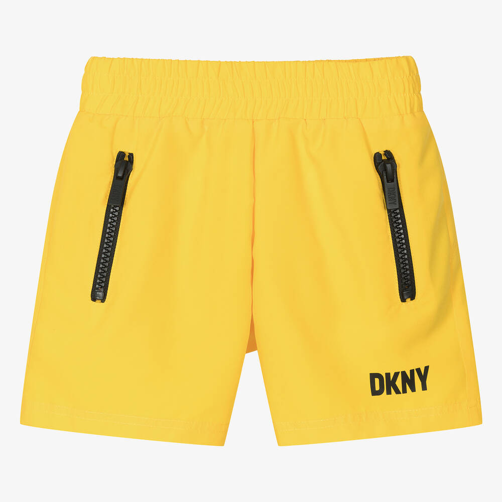 DKNY - Teen Boys Yellow Swim Shorts | Childrensalon