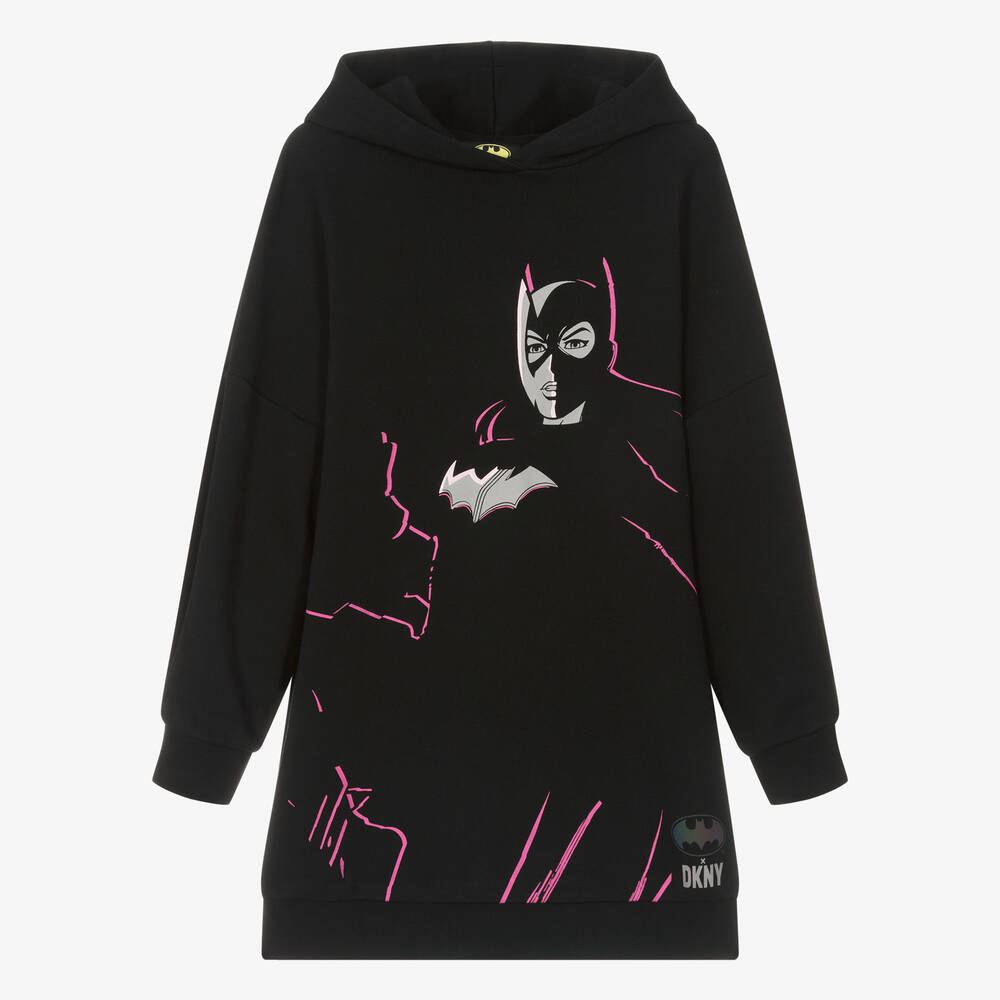 DKNY - Schwarzes Teen Batgirl Sweatshirtkleid für Mädchen | Childrensalon