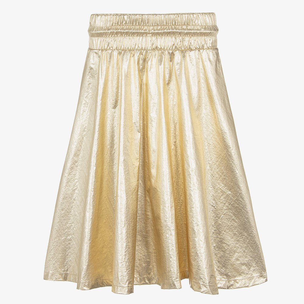 DKNY - Teen Girls Gold Midi Skirt | Childrensalon