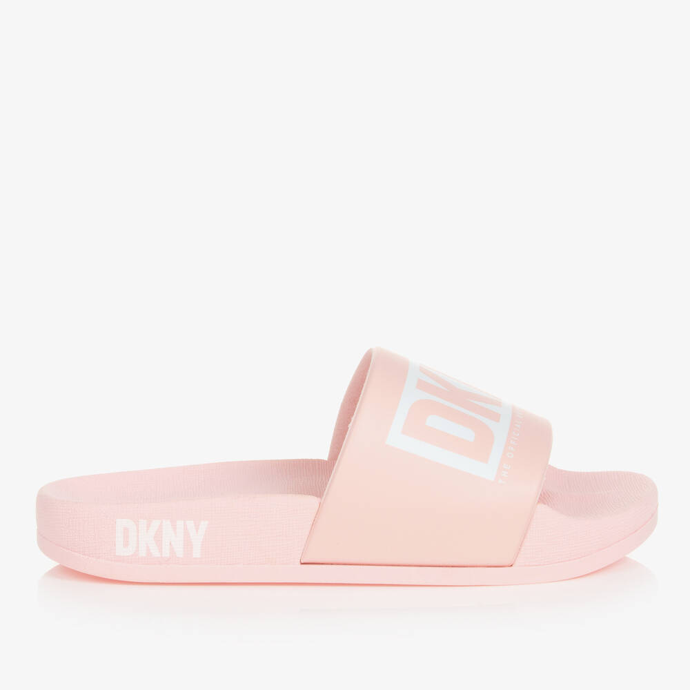 Shop Dkny Teen Girls Light Pink Sliders