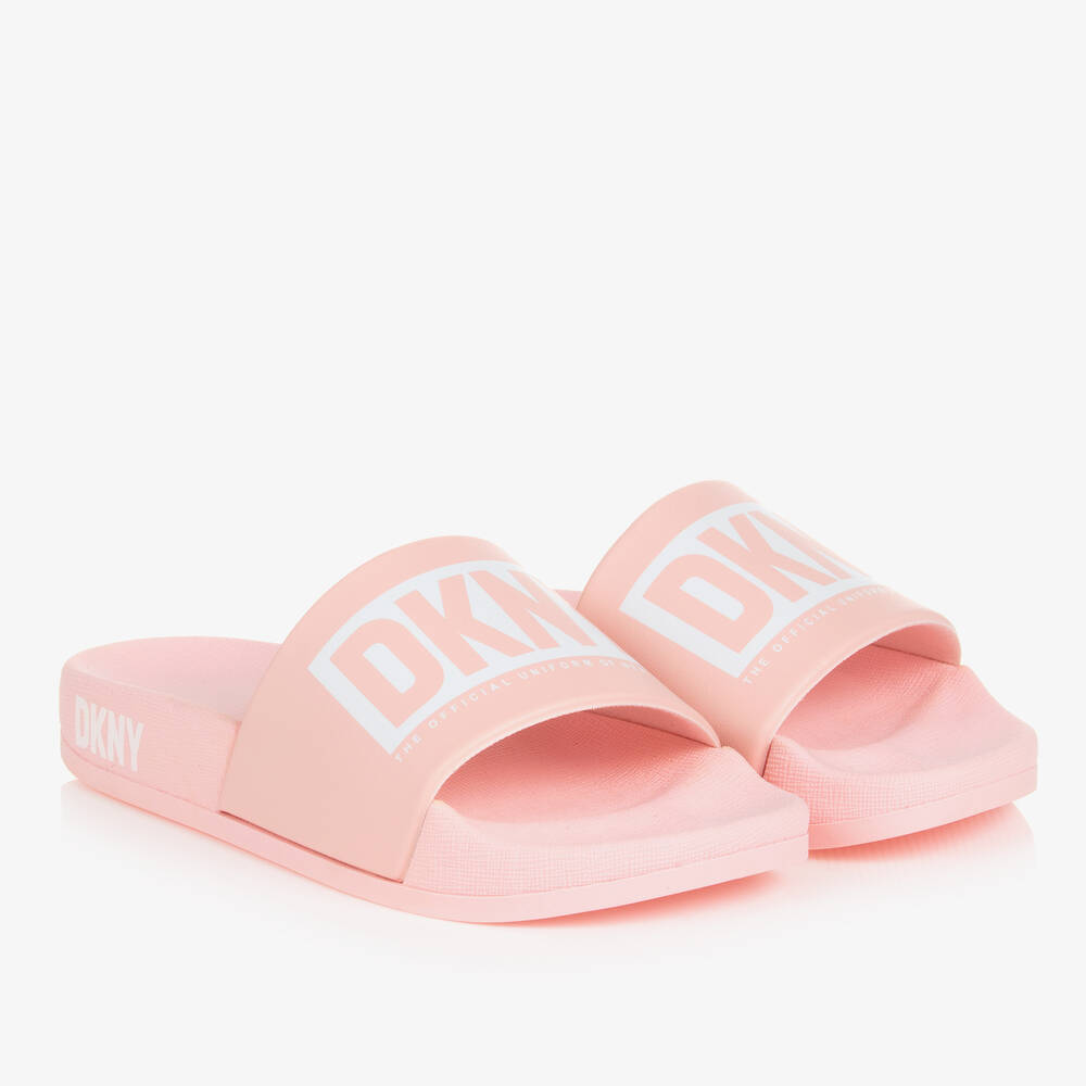 DKNY - Teen Girls Light Pink Sliders | Childrensalon