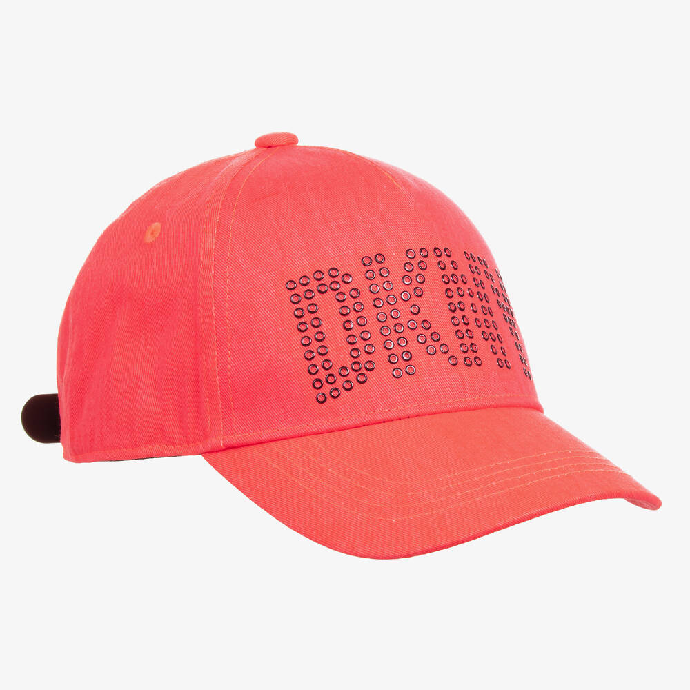 DKNY - Teen Girls Neon Pink Studded Cap | Childrensalon