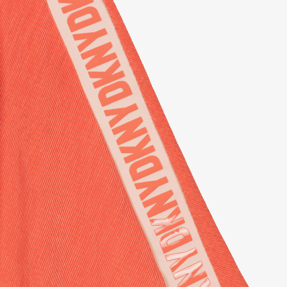 DKNY - Teen Girls Orange Pleated Midi Skirt | Childrensalon