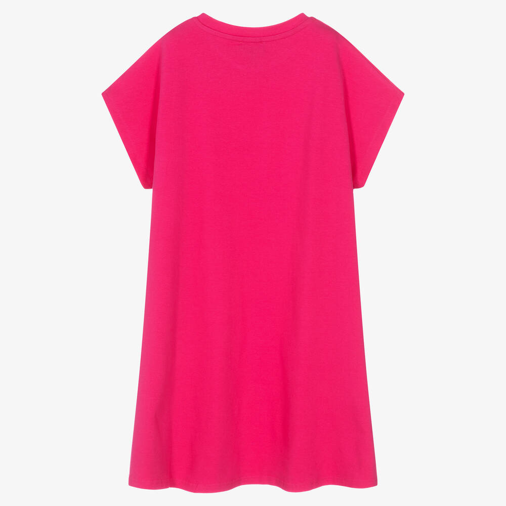 DKNY - Robe t-shirt rose en coton ado | Childrensalon