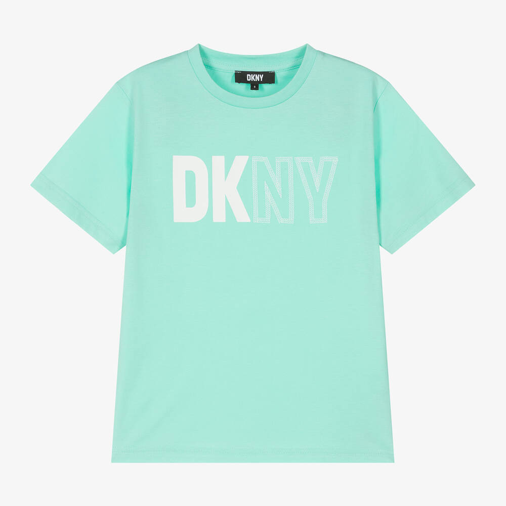 DKNY - تيشيرت قطن عضوي لون أخضر تينز | Childrensalon