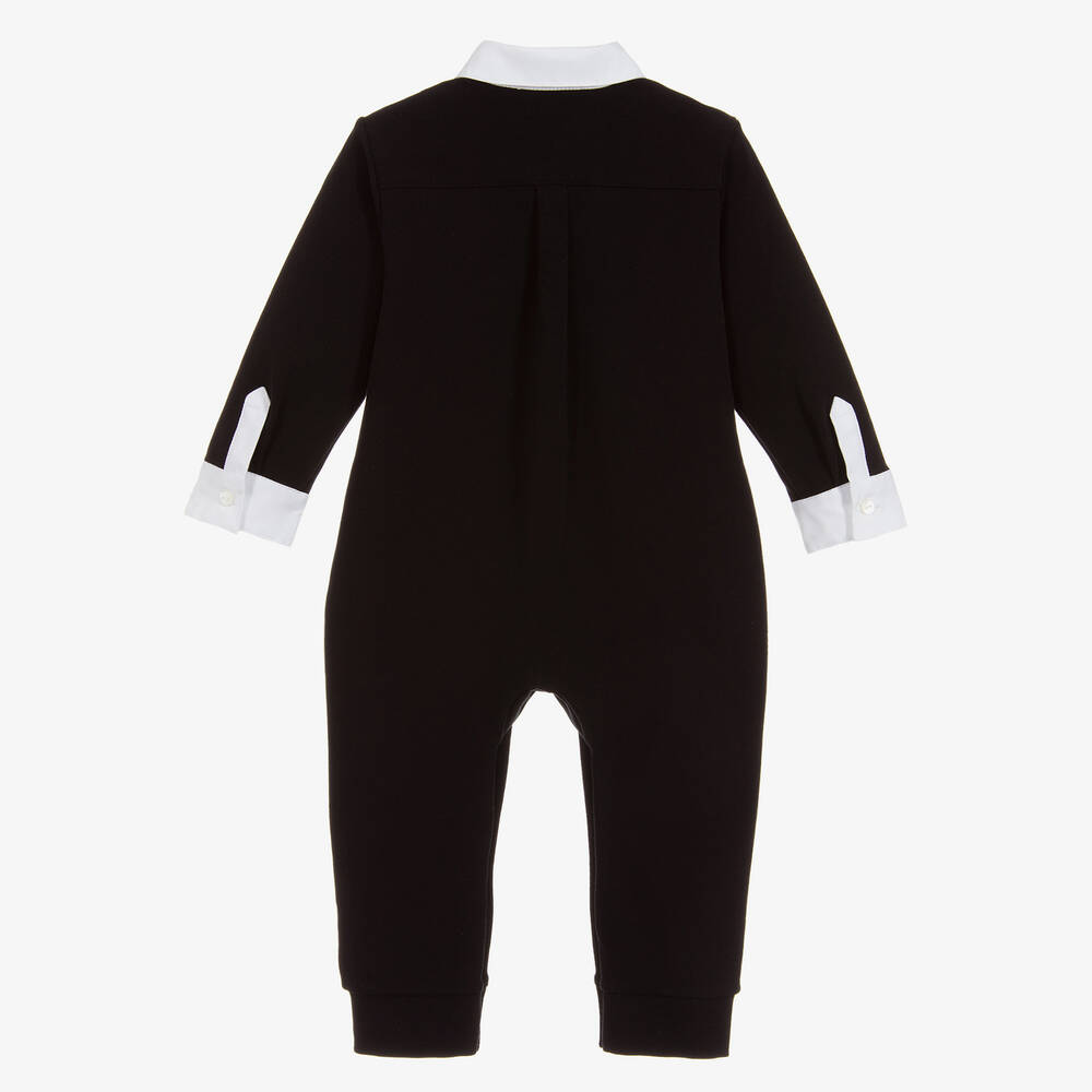 Dolce & Gabbana - Baby Boys Black Tuxedo Romper | Childrensalon