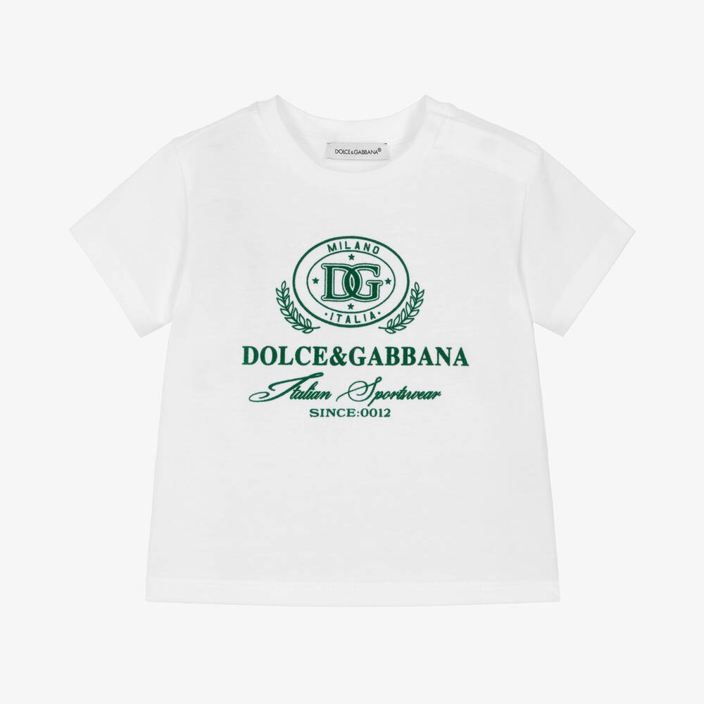 Dolce & Gabbana Baby Boys White Cotton T-shirt