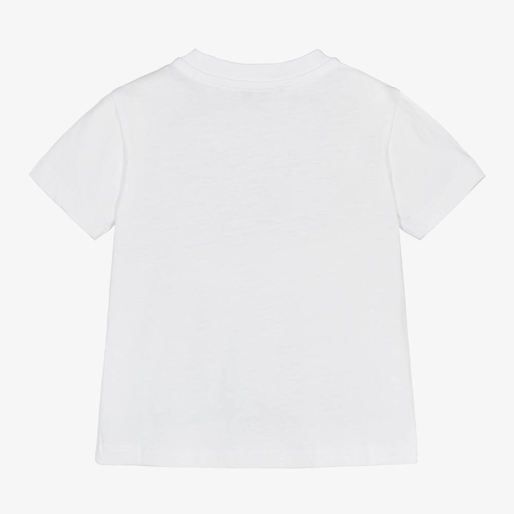 Dolce & Gabbana - Baby Girls White Floral Print Cotton T-Shirt ...