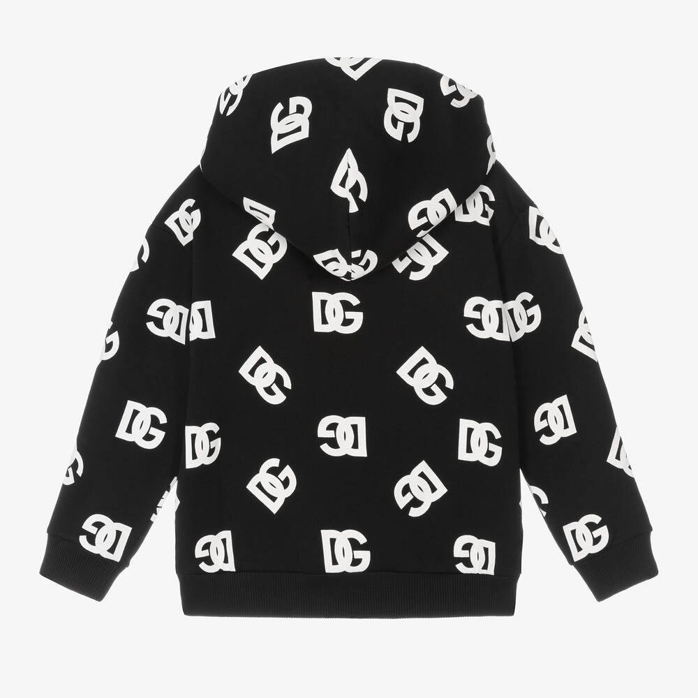 Dolce & Gabbana - Black DG Logo Hoodie | Childrensalon