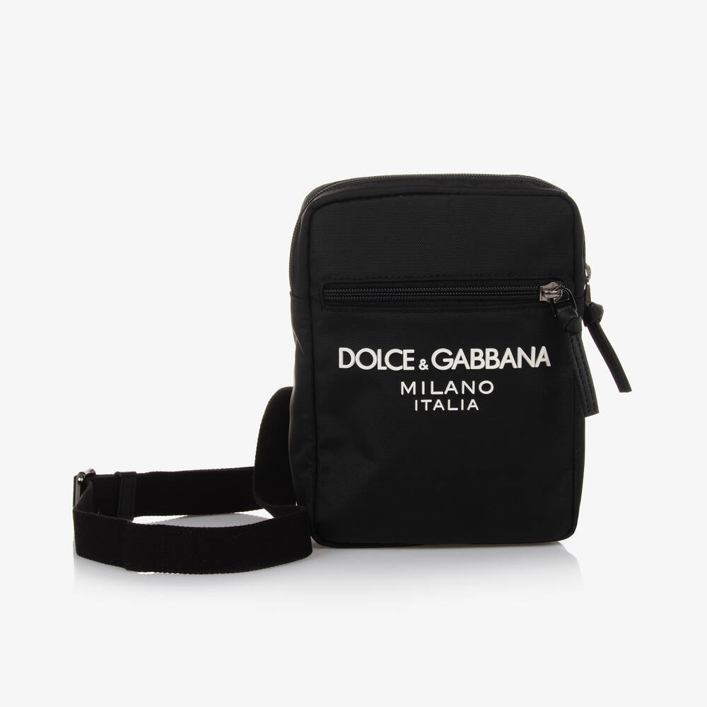 Dolce & Gabbana - Black Messenger Bag (21cm) | Childrensalon