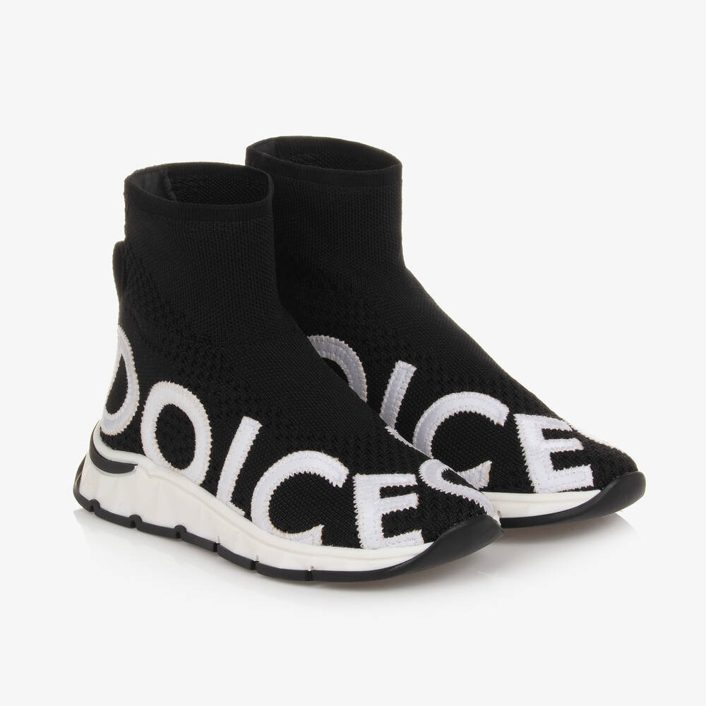 Dolce & Gabbana - Black Sock Trainers | Childrensalon