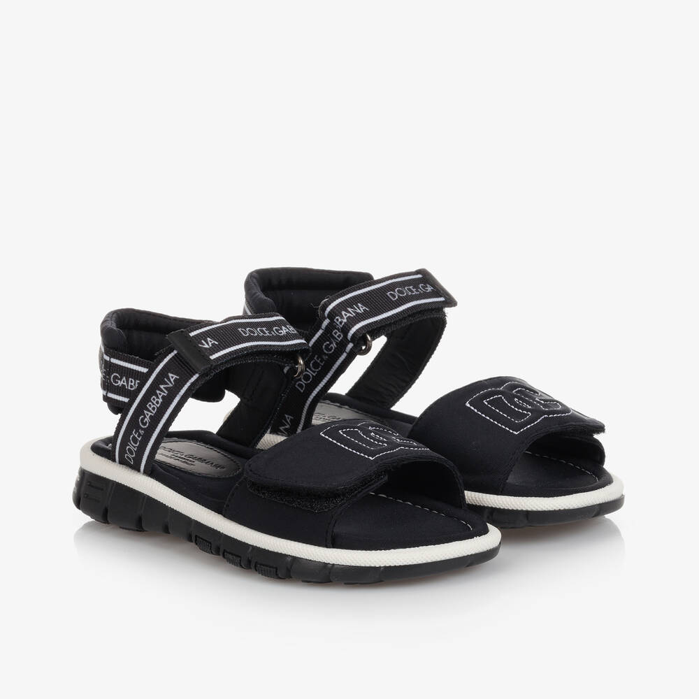 Dolce & Gabbana - Black Velcro Sandals | Childrensalon