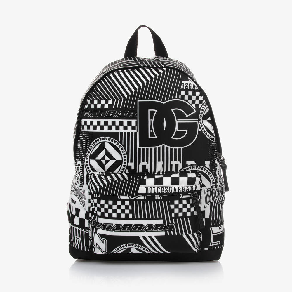 Dolce & Gabbana - Black & White Backpack (40cm) | Childrensalon