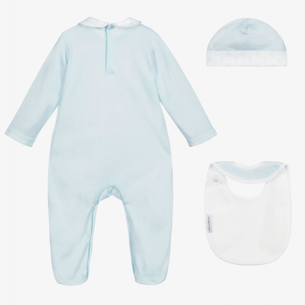 Dolce & Gabbana - Blue Cotton Babysuit Gift Set | Childrensalon