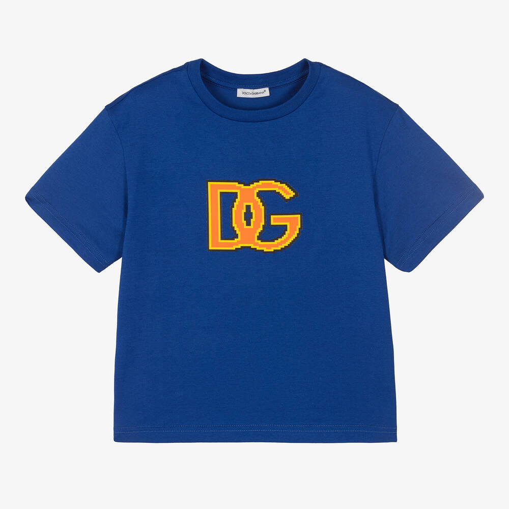 Dolce & Gabbana - تيشيرت قطن لون أزرق | Childrensalon