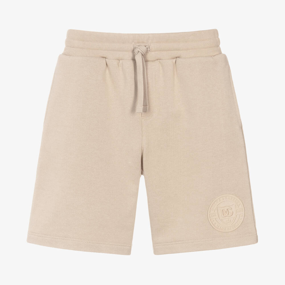 Dolce & Gabbana Babies' Boys Beige Cotton Shorts In Neutral
